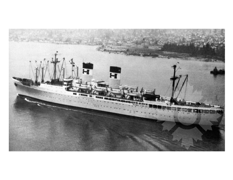 Black and white photo of the ship la-guardia (RMS) (1948-1951)