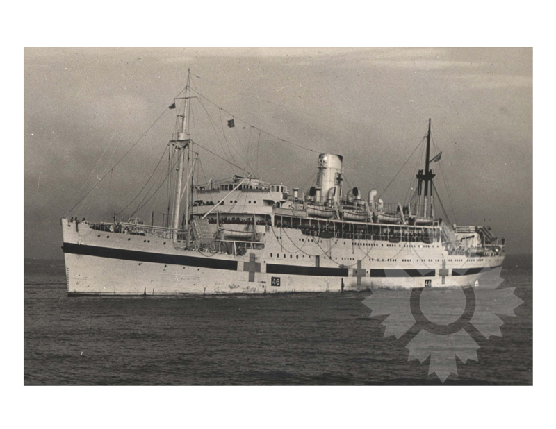 Black and white photo of the ship lady nelson (RMS) (1928-1953) WWII 
