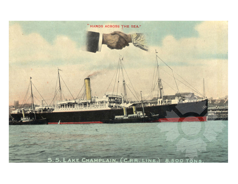 Colored photo of the ship Lake Champlain (SS) (1900-1913)