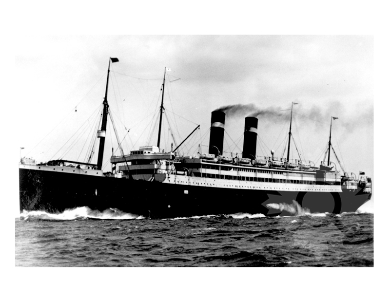 Black and white photo of the ship lapland (SS) (1908-1934)
