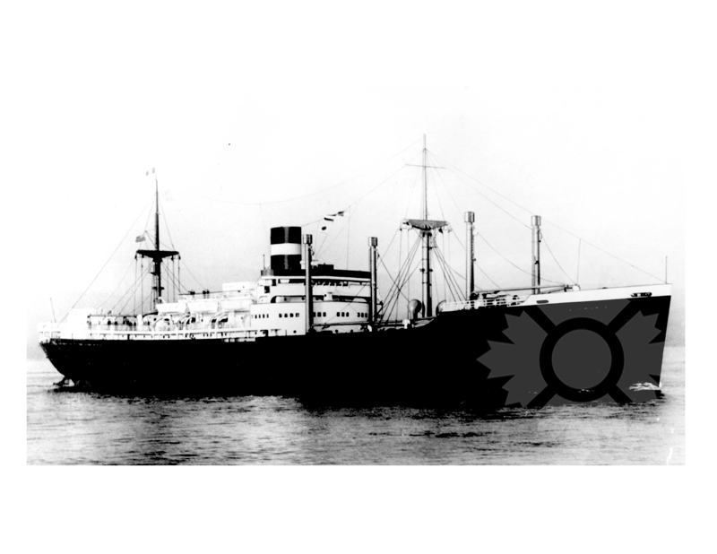 Black and white photo of the ship lismoria (SS) (1948-1966)