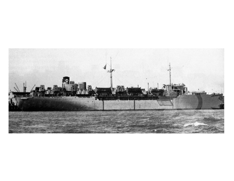 Black and white photo of the ship marine flasher (USAT) (1945-1966)