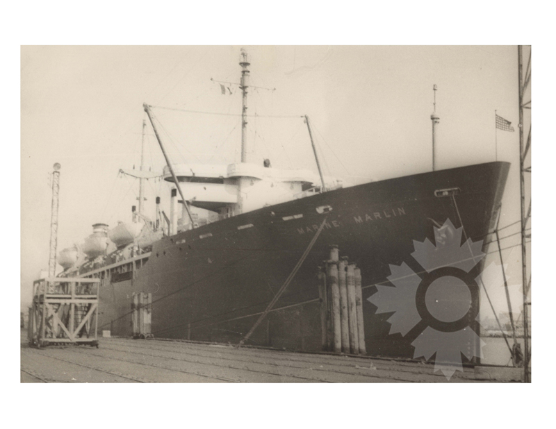 Black and White photo of ship marine marlin (USAT) (1945-1965)