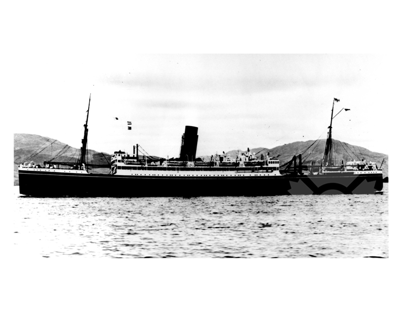 Black and white photo of the ship Mataroa (SS) (1926-1957)