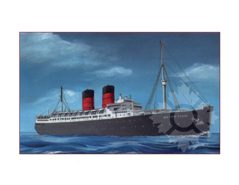Colored photo of the ship Mauretania II (RMS) (1938-1965)