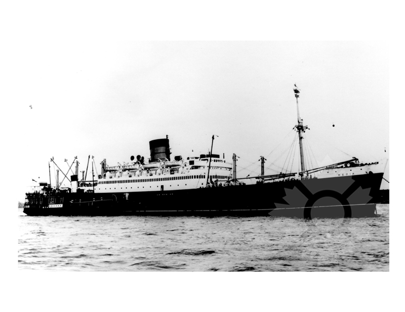 Black and white photo of the ship Media (RMS) (1946-1961) DI2013.293.1