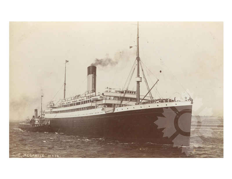Black and White photo of ship Megantic (RMS) (1909-1933)