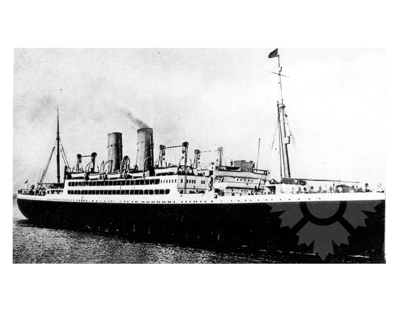 Black and White photo of ship Melita (SS) (1918-1932) (Edited 2)