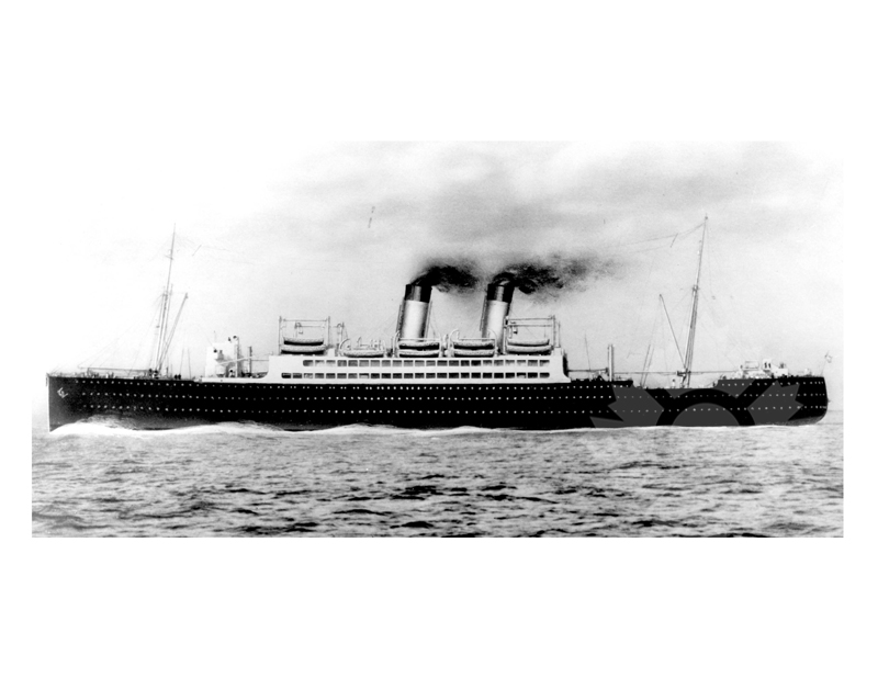 Black and white photo of the ship Melita (SS) (1918-1932)