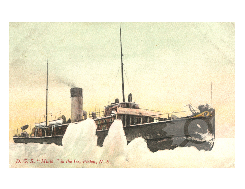 Colored photo of the ship Minto (DGS) (1899-1954