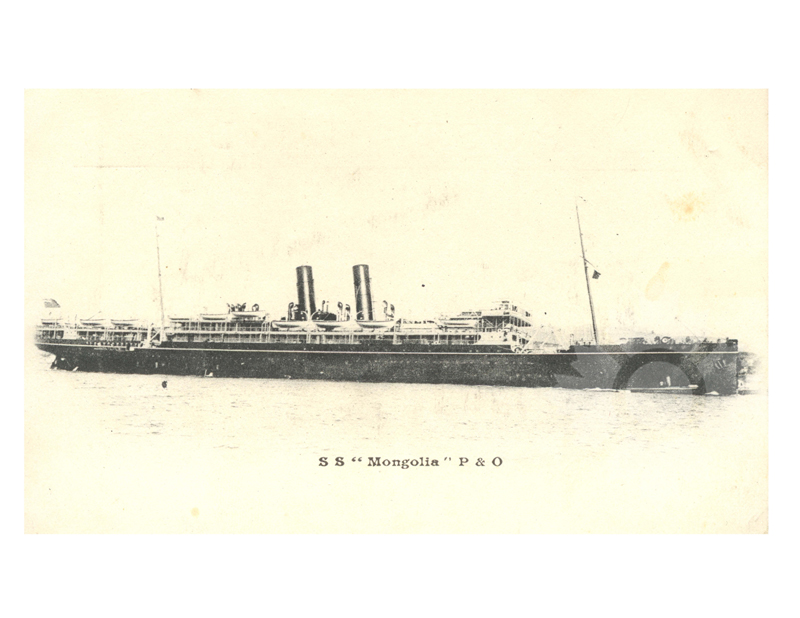 Black and White photo of ship Mongolia (SS) (1903-1917)