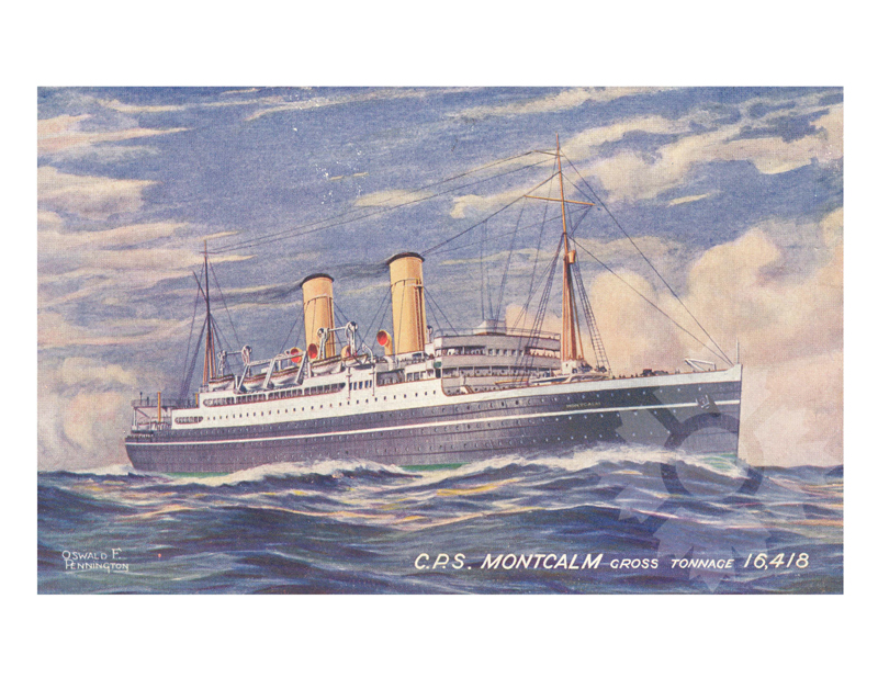 Colored photo of ship Montcalm (SS) (1920-1939)