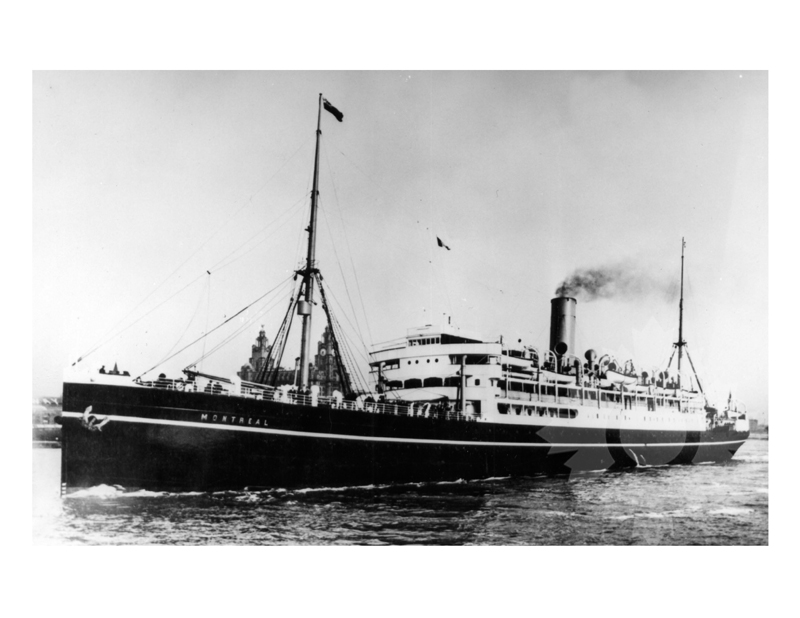 Black and white photo of the ship Montreal (SS) (1920-1927)