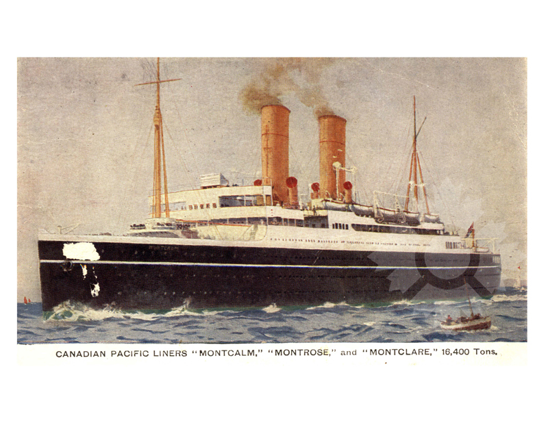 Colored photo of the ship Montrose I (1922-1939)