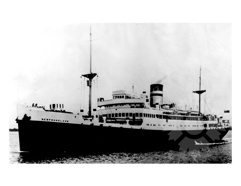 Black and white photo of the ship Newfoundland I (RMS) (1925-1943)