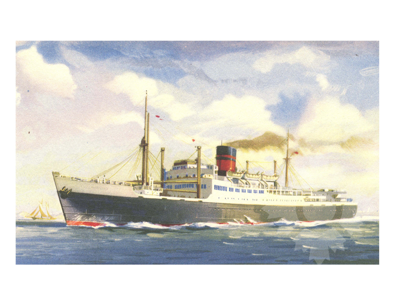 Colored photo of ship Newfoundland II (RMS) (1947-1964)