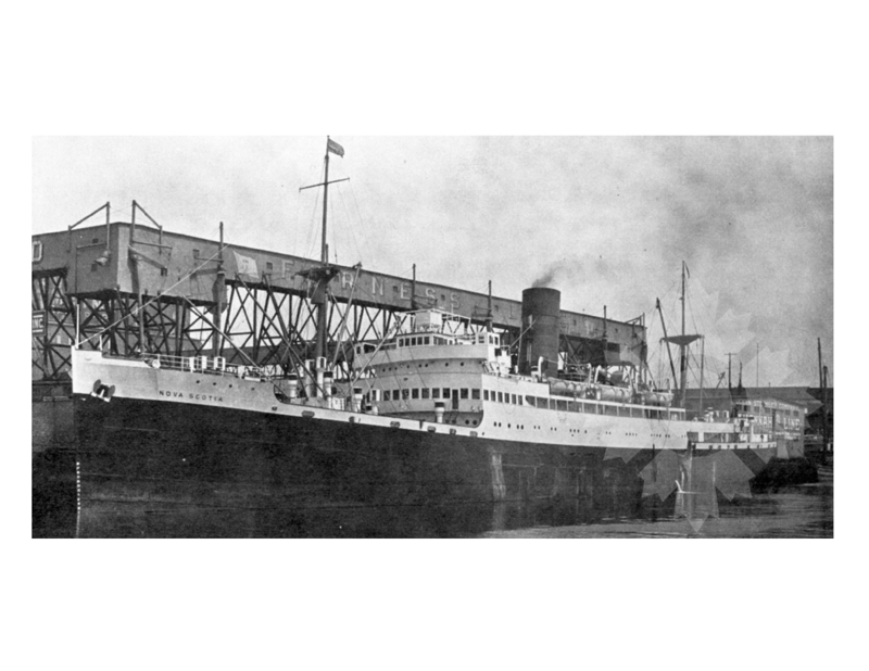 Black and white photo of the ship Nova Scotia I (RMS) (1926-1942)