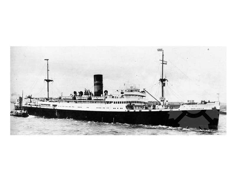 Black and White photo of ship Nova Scotia I (RMS) (1926-1942)