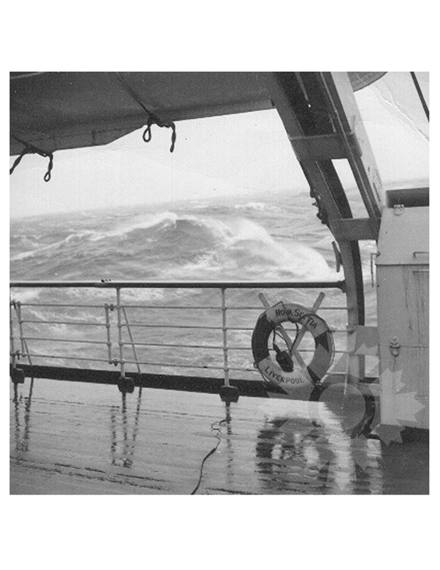 Black and white photo of the ship Nova Scotia II (RMS) (1947-1962)