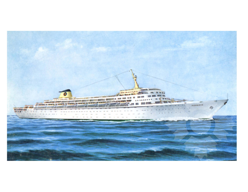 Colored photo of ship Oceanic II B (SS) (1963-1985)