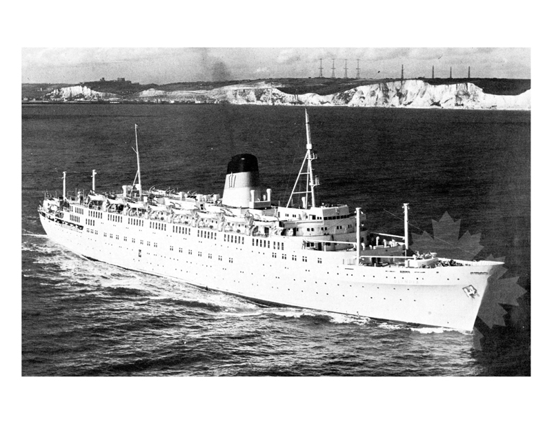 Black and White photo of ship Olympia (TS) (1953-1974)