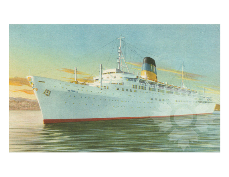 Colored photo of ship Olympia (TS) (1953-1974)