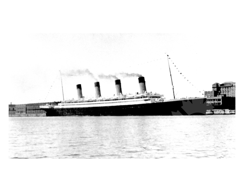 Black and White photo of ship Olympic (RMS) (1910-1935)