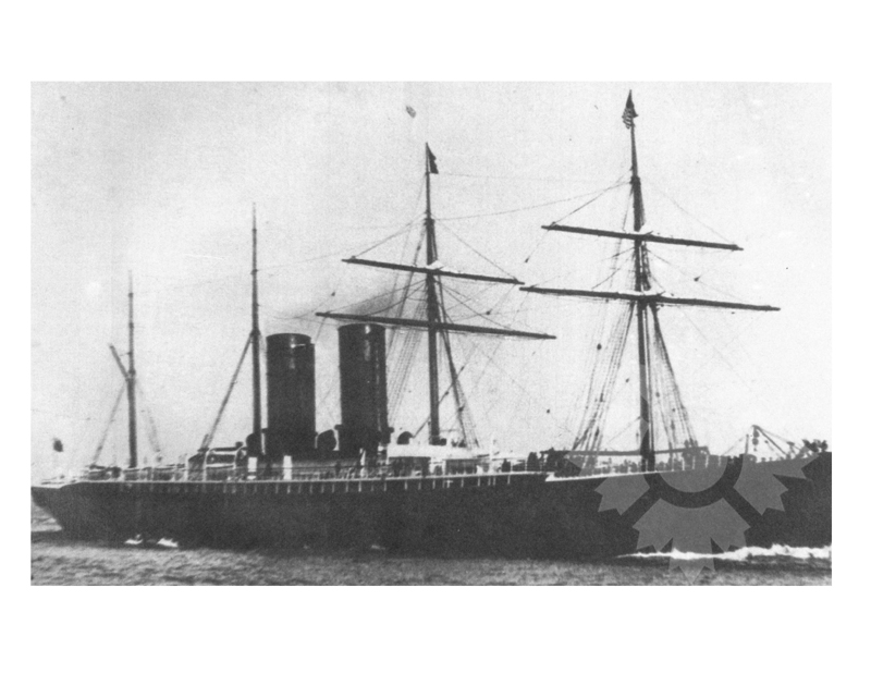 Black and white photo of the ship Oregon I (SS) (1883-1896)