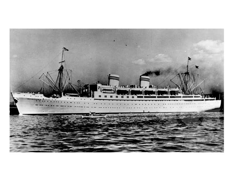 Black and white photo of the ship Oslofjord II (MS) (1938-1940)