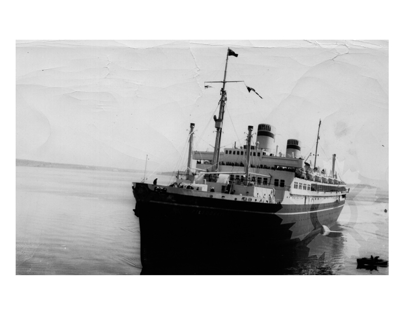 Black and White photo of ship Pilsudski (SS) (1935-1939)