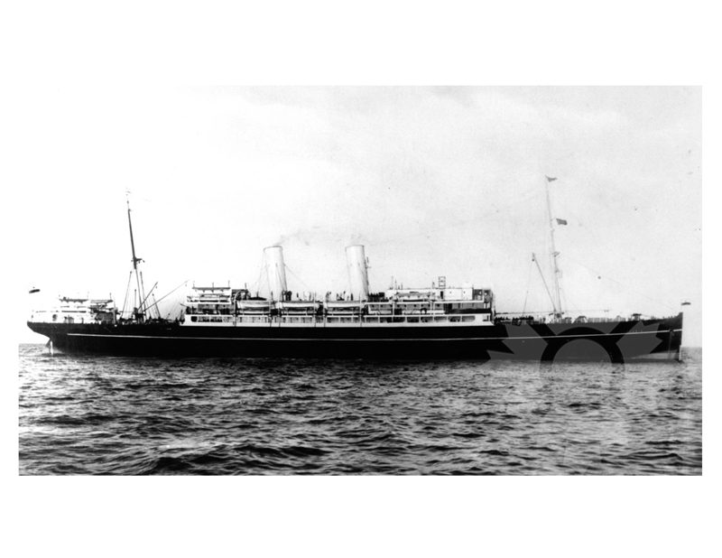 Black and white photo of the ship Polonia (TSS) (1921-1939)