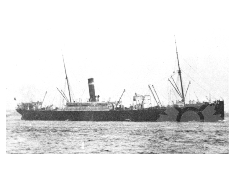 Black and white photo of the ship Pomeranian (SS) (1887-1918)