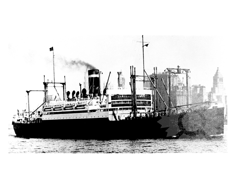 Black and white photo of the ship President Roosevelt (SS) (1922-1940)