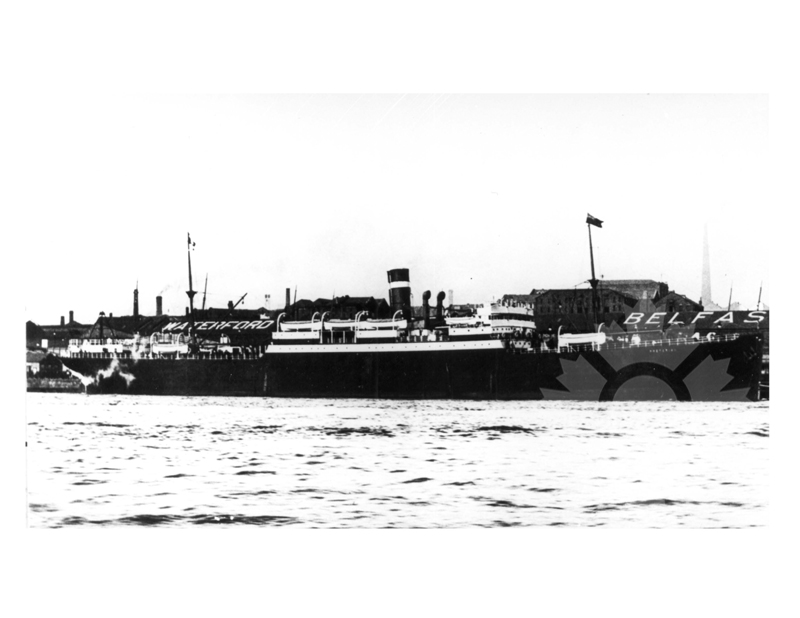 Black and white photo of the ship Pretorian (RMS) (1901-1926)