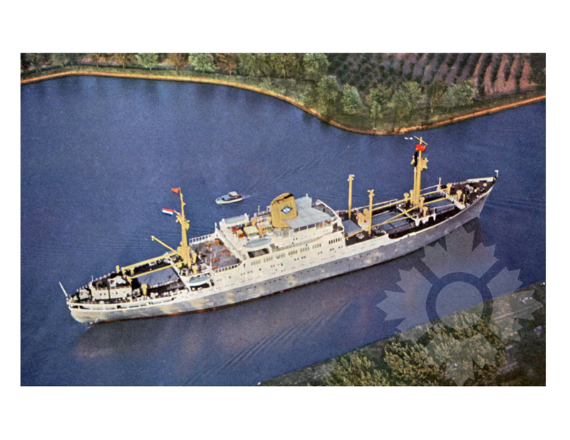 Colored photo of ship Prinses Irene (MS) (1959-1965)