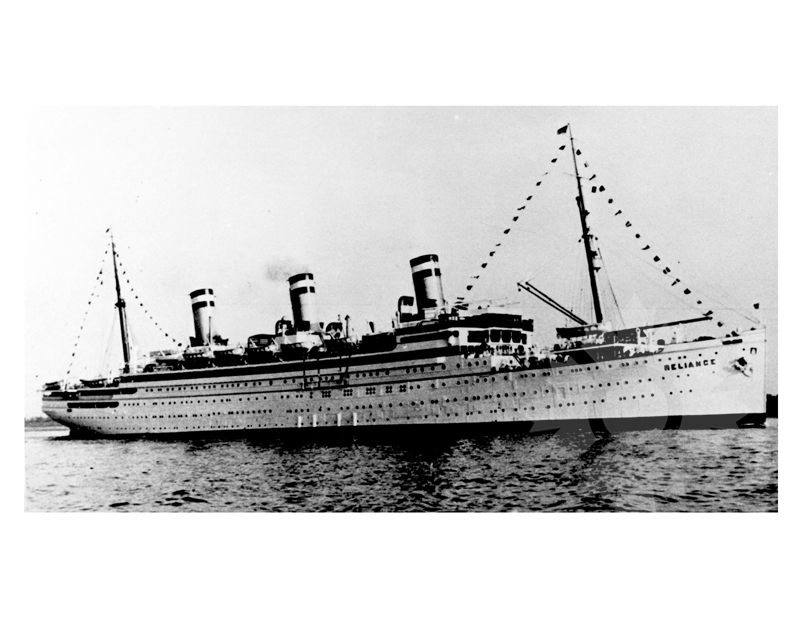 Black and white photo of the ship Reliance (SS) (1922-1938)