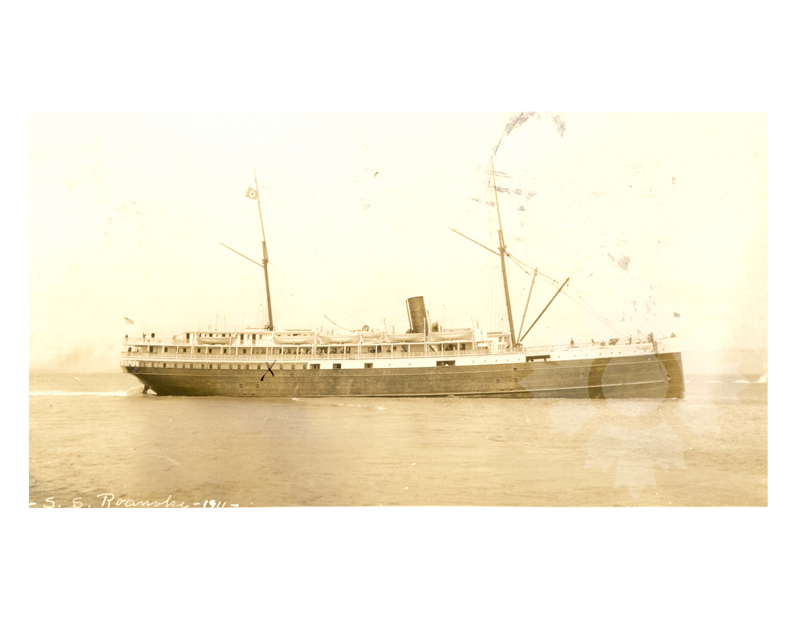 Black and white photo of the ship Roanoke (SS) (1913-1917)