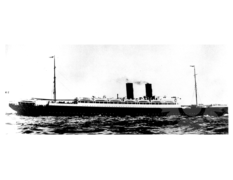 Black and white photo of the ship Rochambeau (SS) (1911-1934)