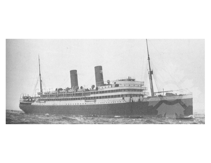 Black and white photo of the ship Royal Edward (RMS) (1910-1915)