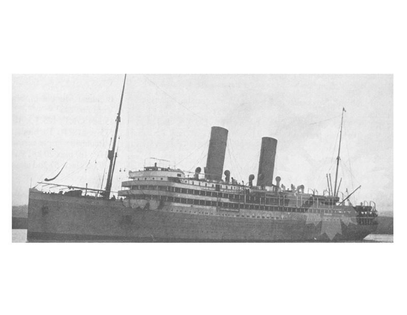 Black and white photo of the ship Royal George (RMS) (1910-1922)