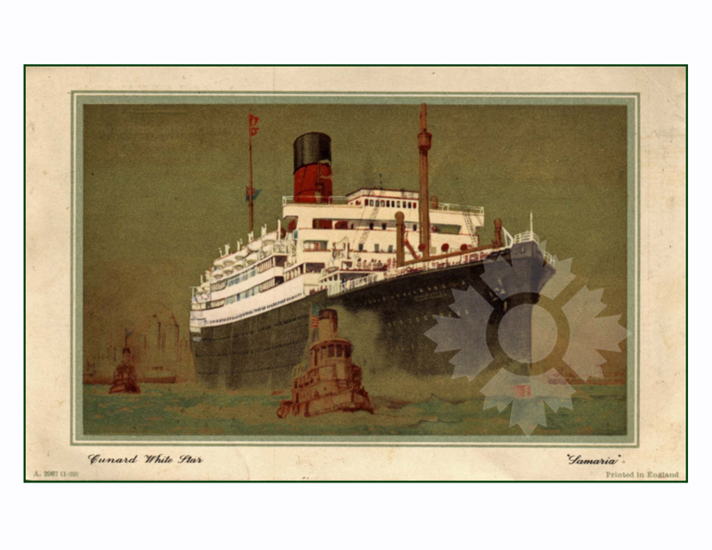 Colored photo of the ship Samaria (RMS) (1920-1956)