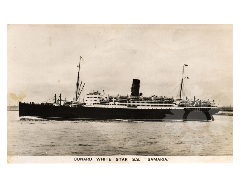Black and White photo of ship Samaria (RMS) (1920-1956)