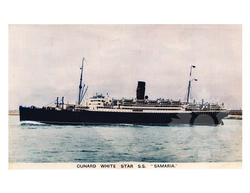 Colored photo of ship Samaria (RMS) (1920-1956)