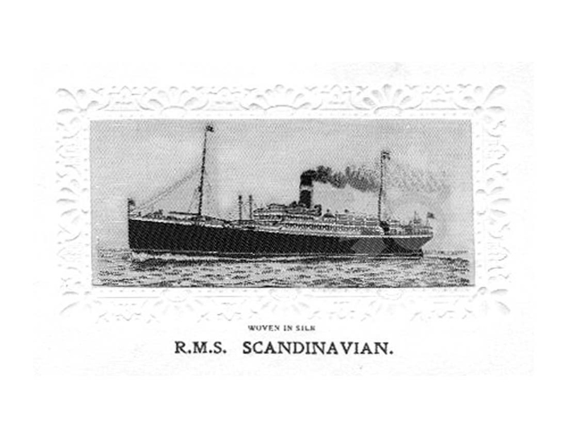 Black and white photo of the ship Scandinavian (RMS) (1912-1923)