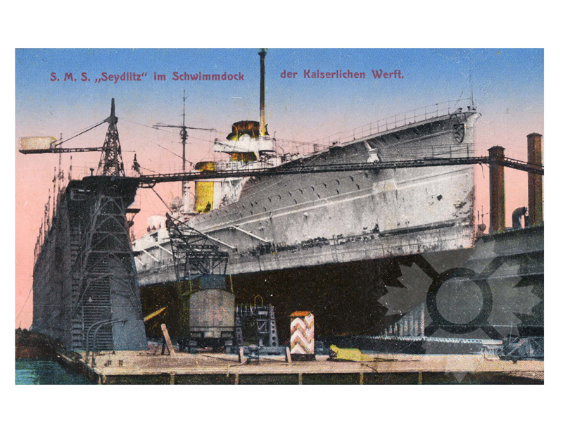 Colored photo of the ship Seydlitz (SMS) (1902-1930)