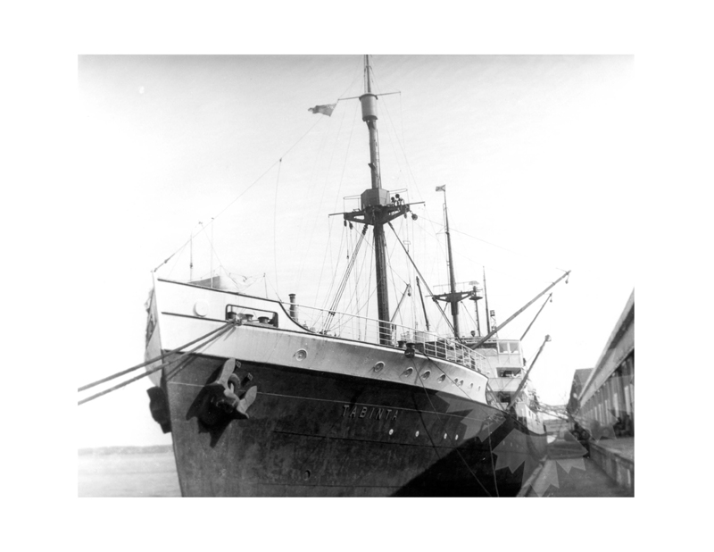 Black and white photo of the ship Tabinta (SS) (1930-1961)