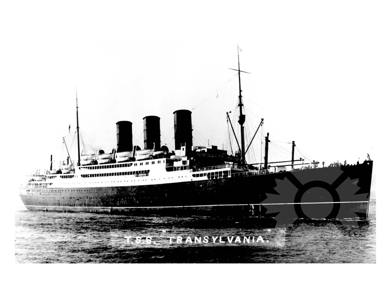 Black and white photo of the ship Transylvania (SS 1925-38) (RMS 1939-40)