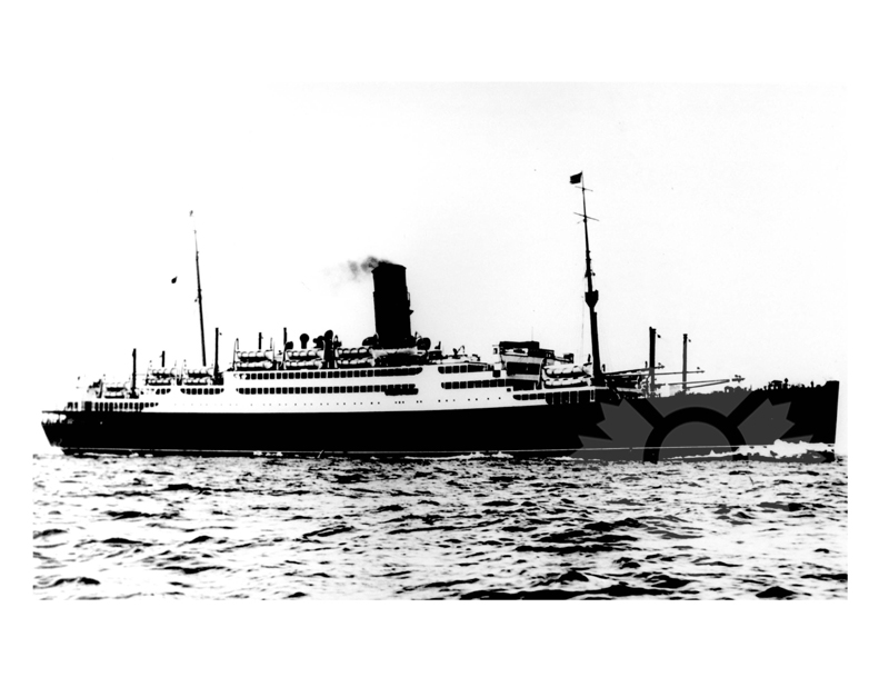Black and white photo of the ship Tuscania (SS) (1922-1939)