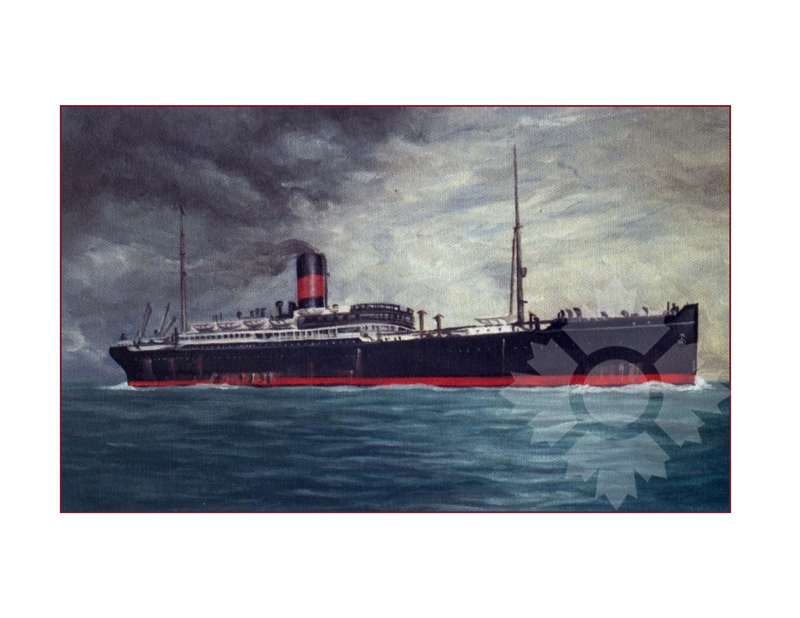 Colored photo of the ship United States I (SS) (1903-1935)