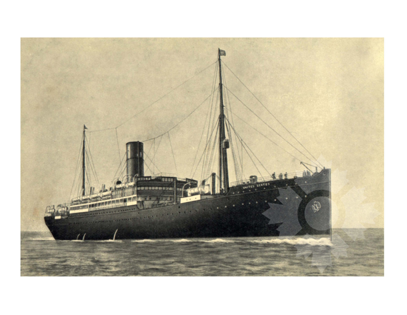 Black and White photo of ship United States I (SS) (1903-1935)
